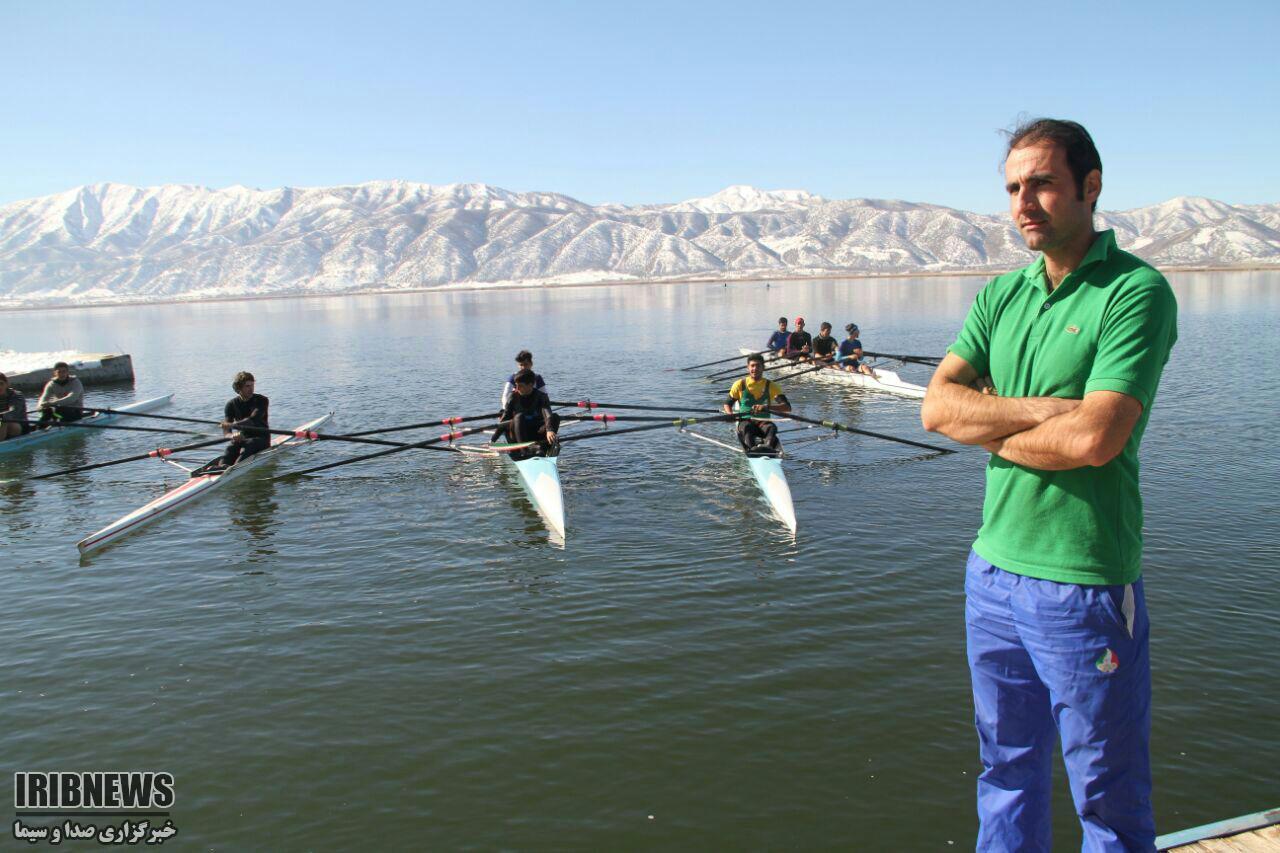 حضور مربی مهابادی در اردوی تیم ملی قایقرانی