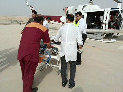 بالگرد امداد جان مادر و نوزاد خارگی را نجات داد بالگرد امداد جان مادر و نوزاد خارگی را نجات داد