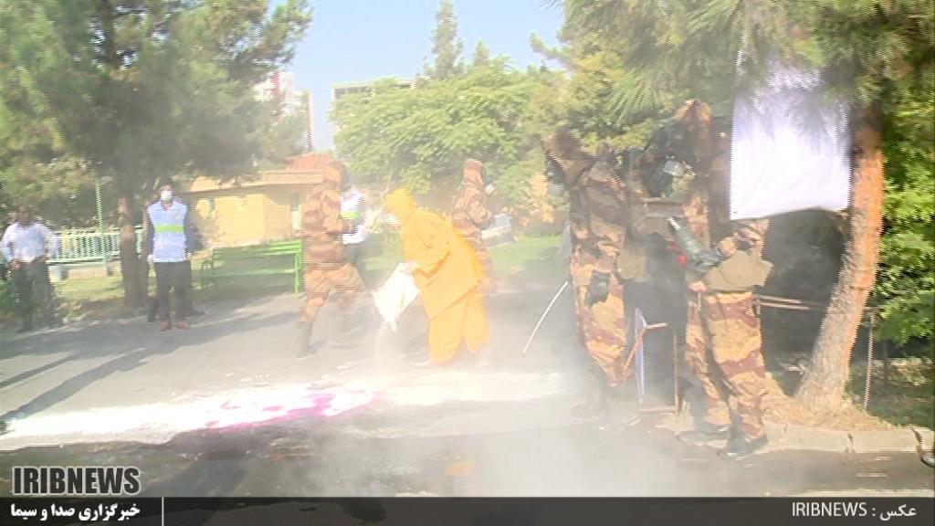 رزمایش آمادگی در برابر تهدیدات شیمیایی در تبریز