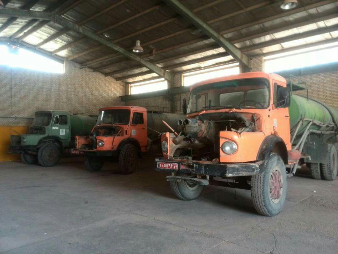 بازسازی 36 وسلیه نقلیه ی سنگین و فنی سیار راکد شرکت آبفار خوزستان