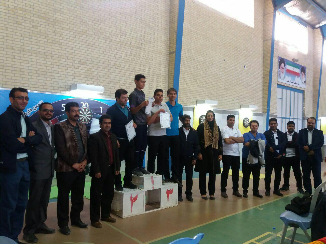 معرفی افراد برتر مسابقات دارت منطقه دو کشور  در طبس