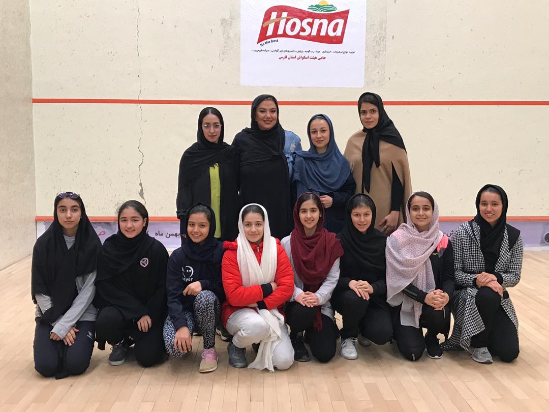 اردوی تیم ملی اسکواش نوجوانان دختر در شیراز