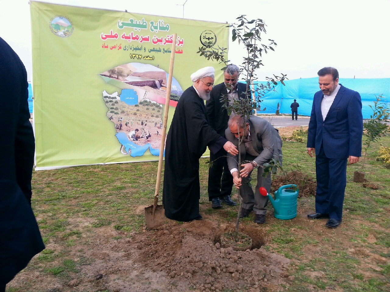 کاشت نهال به دست رئیس جمهور