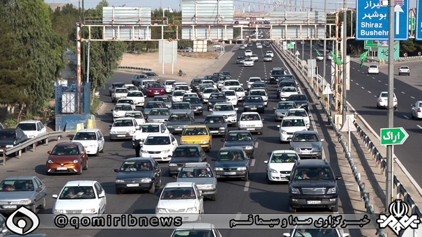 ترافیک در عوارضی قم &ndash;تهران  پرحجم و روان