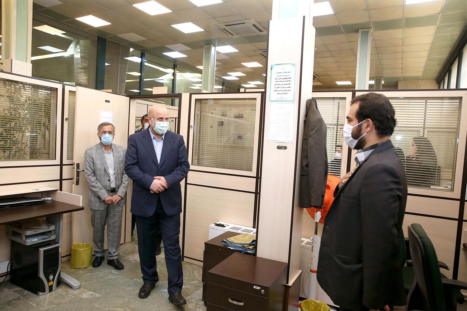 بازدید قالیباف از خبرگزاری خانه ملت