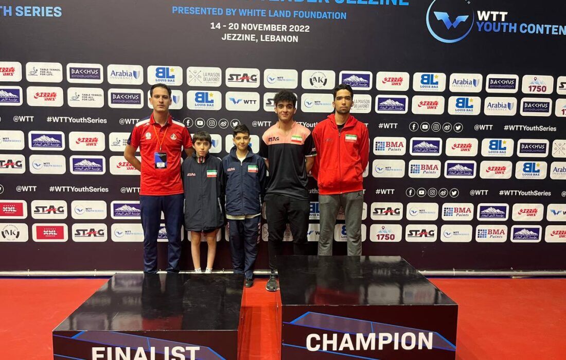 ۴ نشان رنگارنگ حاصل تلاش پسران پینگ‌پنگ‌باز ایران در لبنان