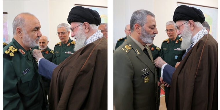 اعطای نشان فتح به فرماندهان کل ارتش و سپاه **