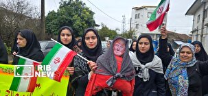 حضور مقتدر ملت پیروز گیلان در راهپیمایی ۲۲ بهمن