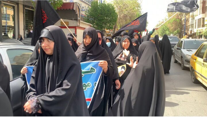 تجمع بانوان زینبی در سالروز شهادت امام صادق (ع) در آذربایجان غربی