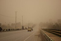 گرد و غبار شدید استان ایلام را فرا گرفت