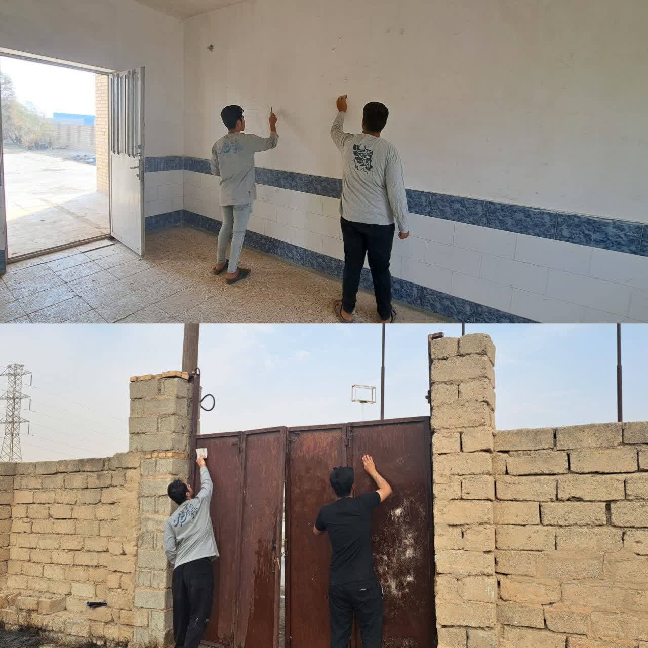 احیای مدرسه روستایی با رنگ ایثار و همت جهادی