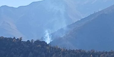 آتش سوزی در جنگل های صخره ای چالوس 