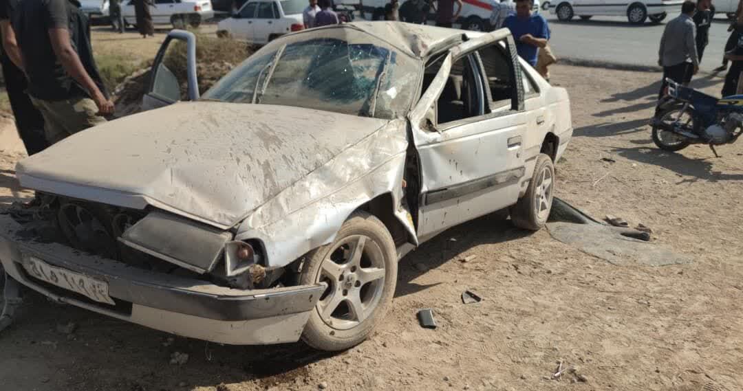 یک کشته و چهار مصدوم در پی واژگونی خودروی حامل دانش‌آموزان در دزفول