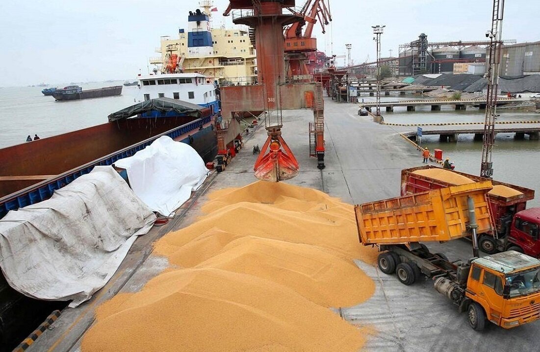 تخلیه ششمین شناور حامل گندم در بندرشهید رجایی تخلیه ششمین شناور حامل گندم در بندرشهید رجایی