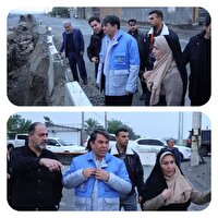 بازدید استاندار کرمان از بخش تخریب شده رودخانه ملنتی جیرفت