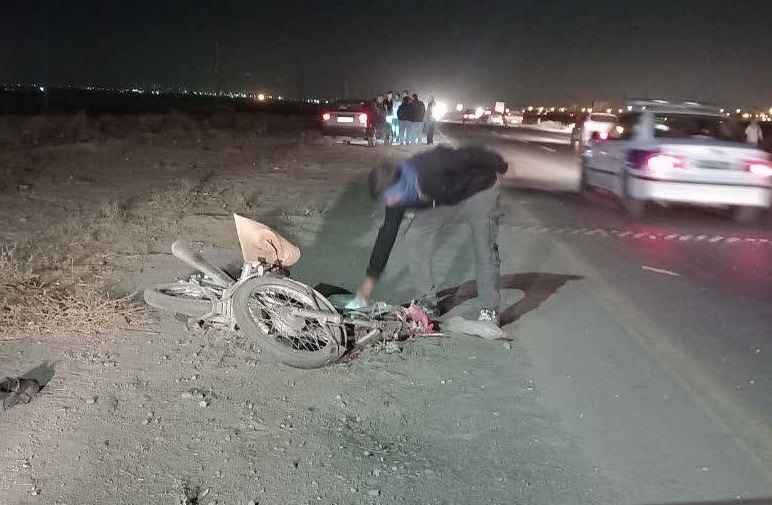 برخورد مرگبار موتور سیکلت و خودرو در محور مشهد-میامی
